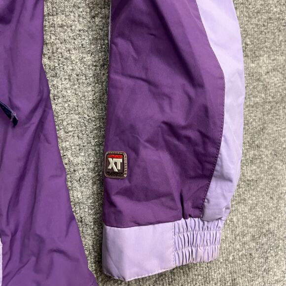 Spyder Windbreaker Jacket Girls 12 Purple White Mock Neck Ski Snowboard - Picture 3 of 14